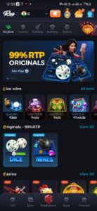 Rs9Game app interface with the latest APK version for Android devices.